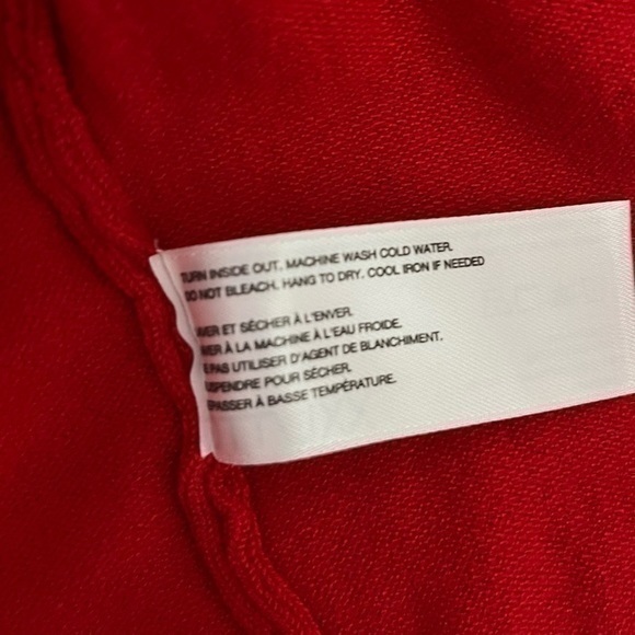 3/$30 _ ALFRED SUNG | NWT ๐ท๏ธ red open cardigan long sleeve faux leather -XXL - Picture 9 of 9